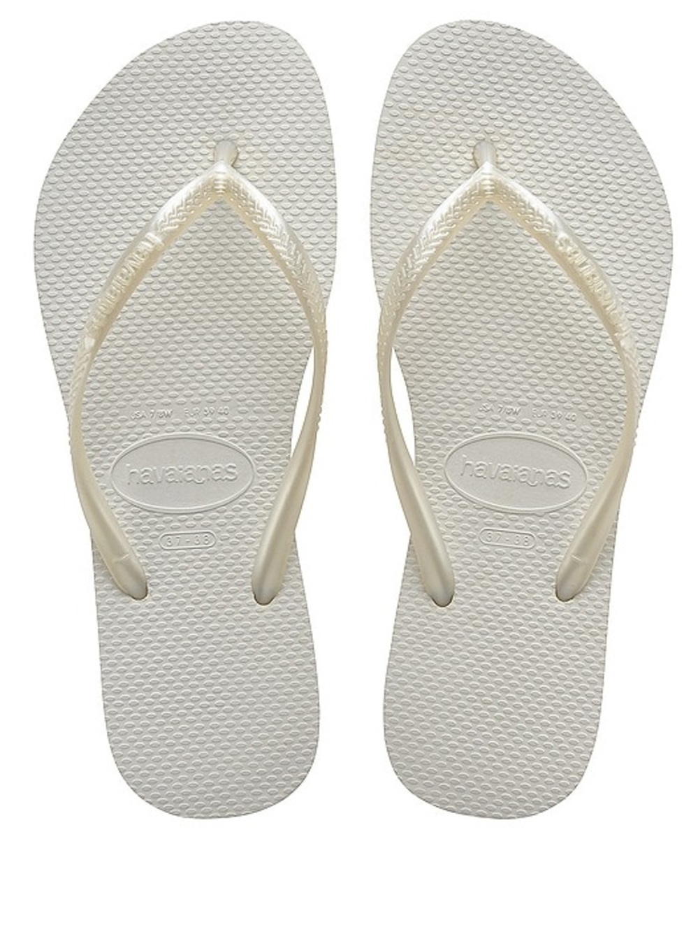 NWOT Havaianas Slim Flip Flop in White US 5/6